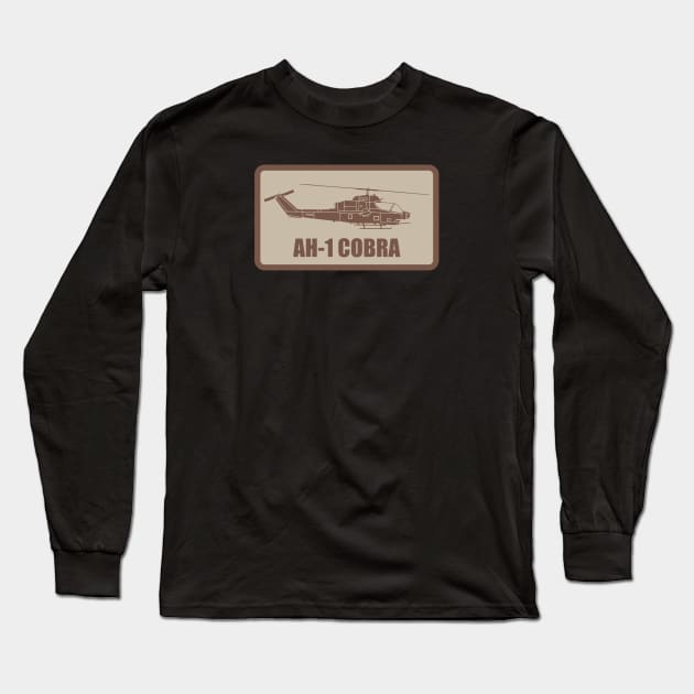 AH-1 Cobra Patch Long Sleeve T-Shirt by Tailgunnerstudios